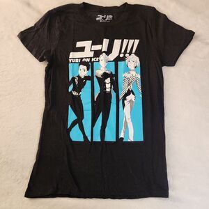 Yuri On Ice Crunchyroll Black Graphic Tshirt Size Medium